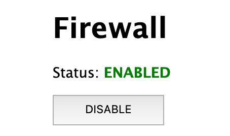 firewall admin page